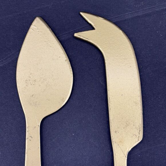 Artistic Accents Handcrafted Appetizer Cheese Serving Set Floral Gold - Picture 10 of 11